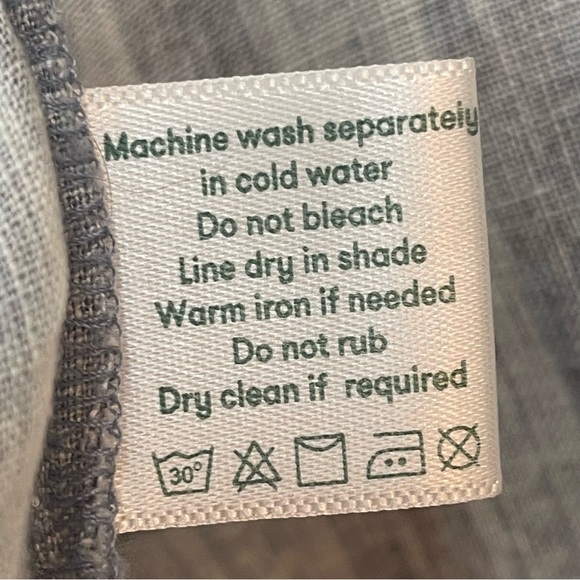 Roller Rabbit 100% Linen Striped Button Front Dress M - Picture 7 of 7